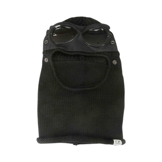 C.P. Company Extra Fine Merino Wool Goggle Balaclava Black - 24FW