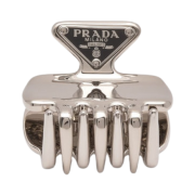 (W) Prada Metal Hair Clip Black