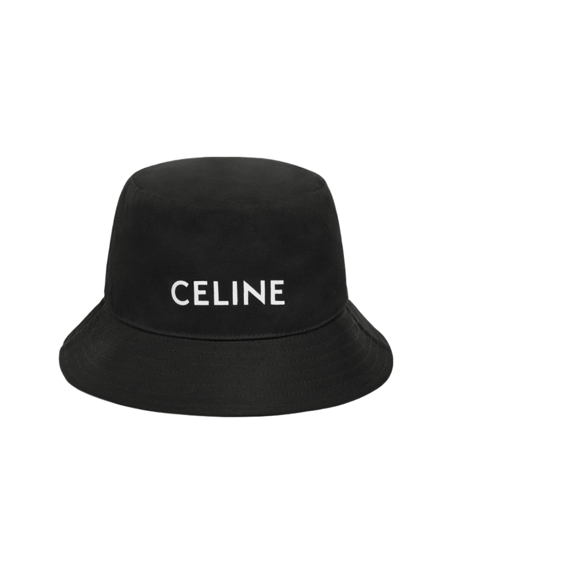 2AU5B968P-38UB Celine Bucket Hat in Cotton Gabardine Ultra Black