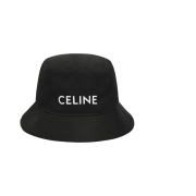 Celine Bucket Hat in Cotton Gabardine Ultra Black