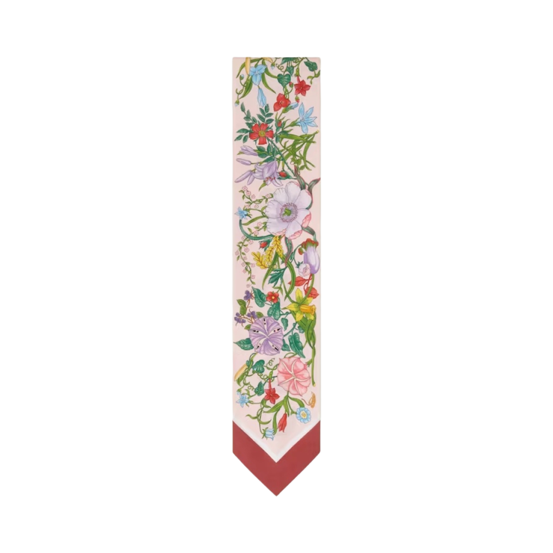 700424-3G001-5800 (W) Gucci Floral Print Silk Neck Bow Pink