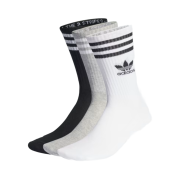 Adidas Mid Cut Crew Socks White Medium Grey Heather (3 Pack)