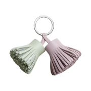 Hermes Carmen Uno-Dos Keyring Milo & Mauve Pale Vert Fizz