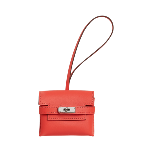 Hermes Kellyfestival Charm Swift & Palladium Orange Field