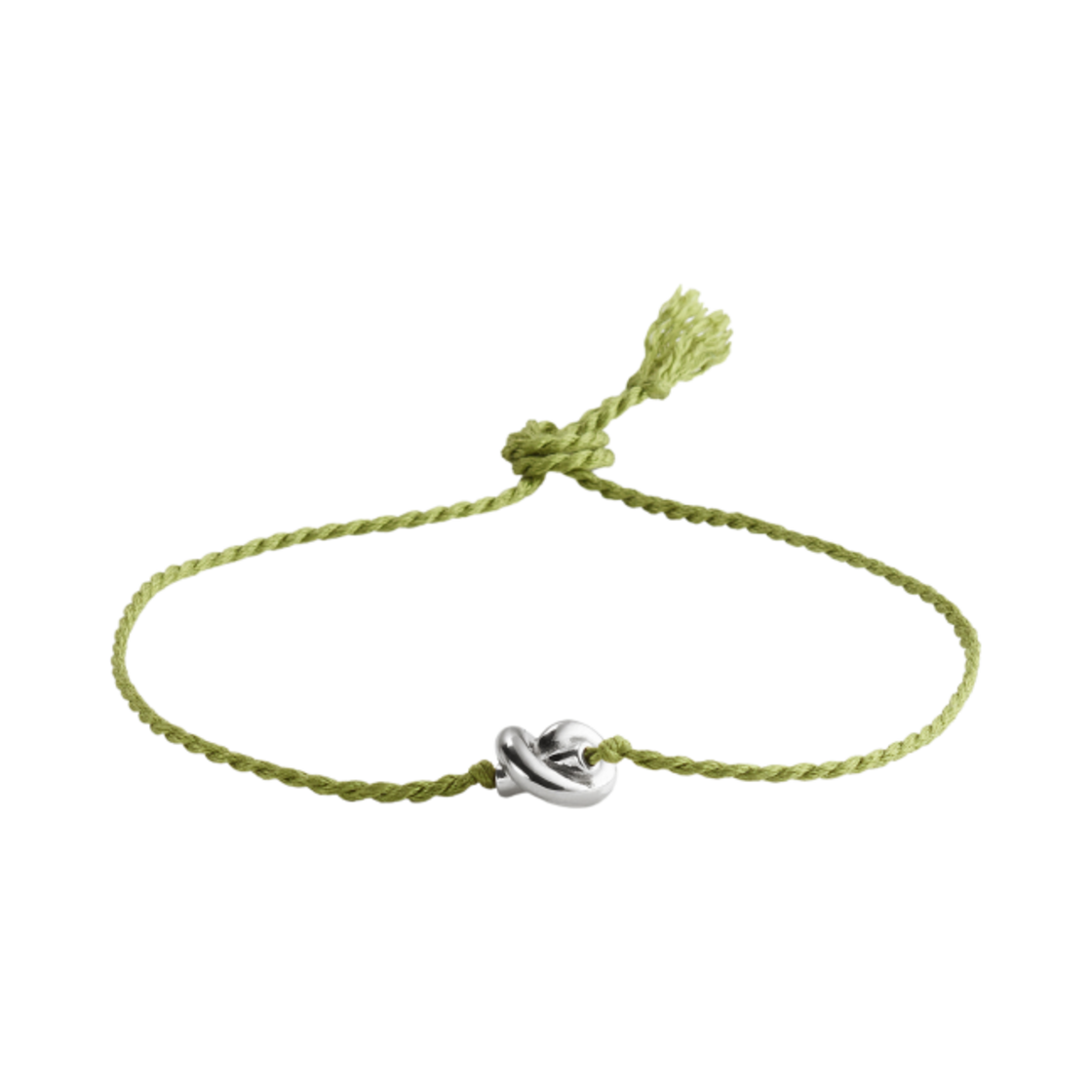 보테가 베네타 프렌드쉽 실크 브레이슬릿 실버 아보카도(Bottega Veneta Friendship Silk Bracelet Silver Avocado) - 1