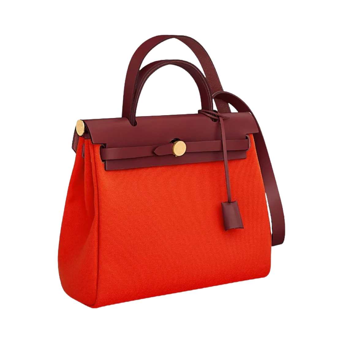 에르메스 에르백 집 31 백 르투르네 & 골드 하드웨어 오랑쥬 메카노 루즈 아쉬(Hermes Herbag Zip 31 Bag Retourne & Gold Orange Mecano Rouge H) - 2
