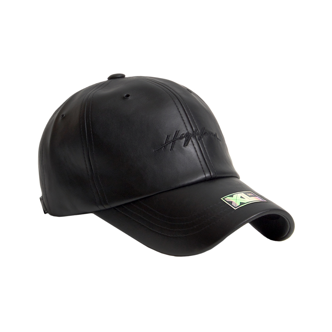 XL019 PLATEAU Big Size Ballcap XL Leather Highland Cap Black