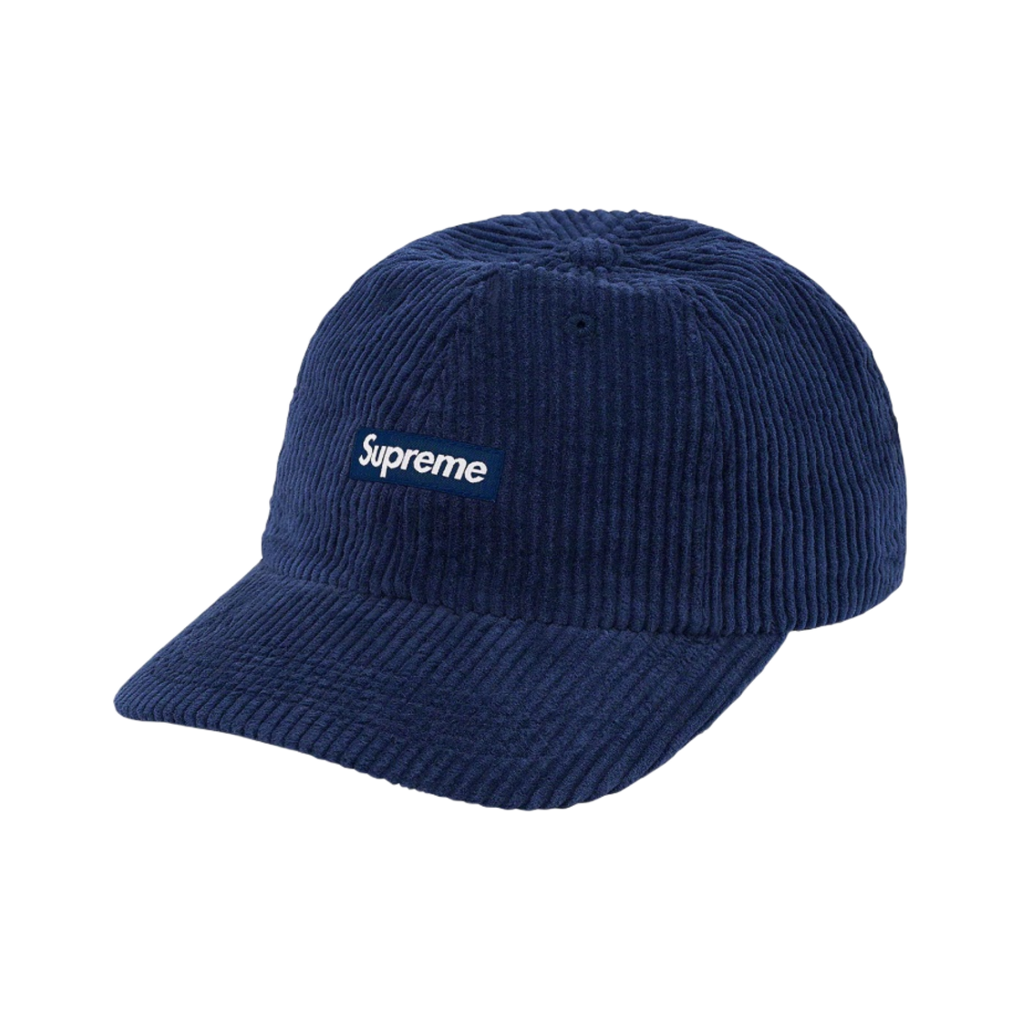 슈프림 리플 코듀로이 스몰 박스 6-패널 캡 네이비 - 20FW(Supreme Ripple Corduroy Small Box 6-Panel Cap Navy - 20FW) - 1