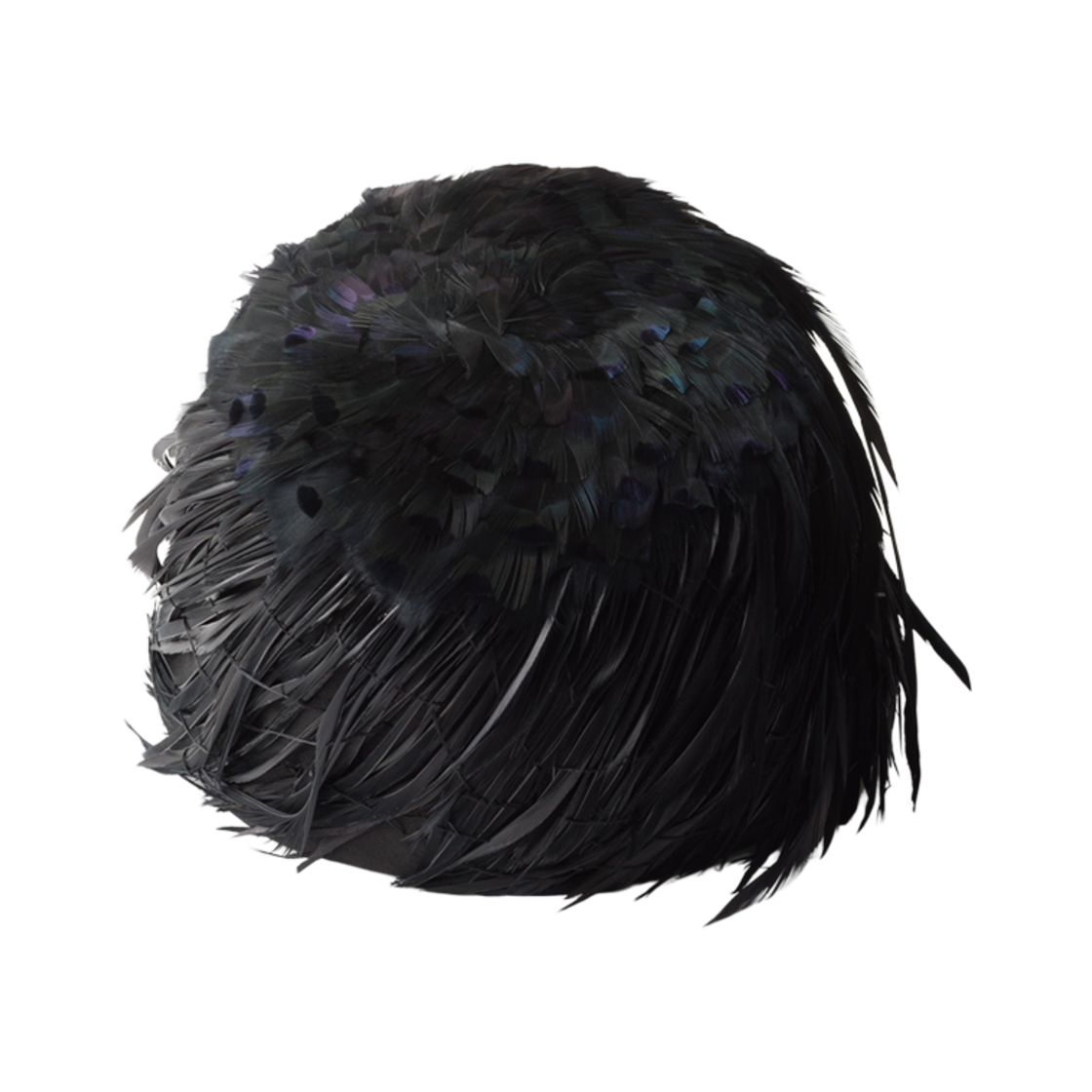 프라다 페이턴트 레더 앤 페더 햇 블랙(Prada Patent Leather and Feather Hat Black) - 2