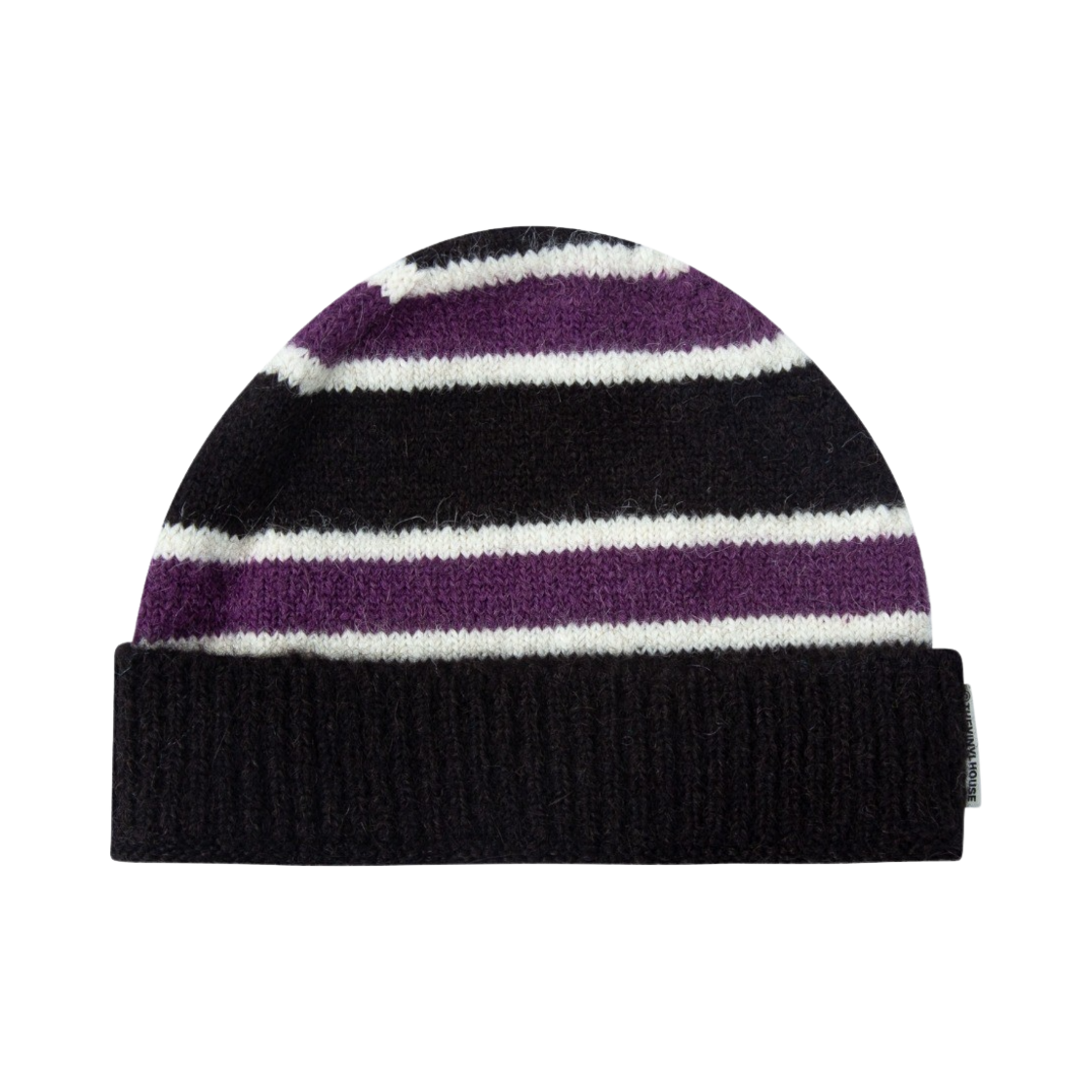 VH2DFUAB23APP Thevinylhouse Mohair Striped Beanie Purple