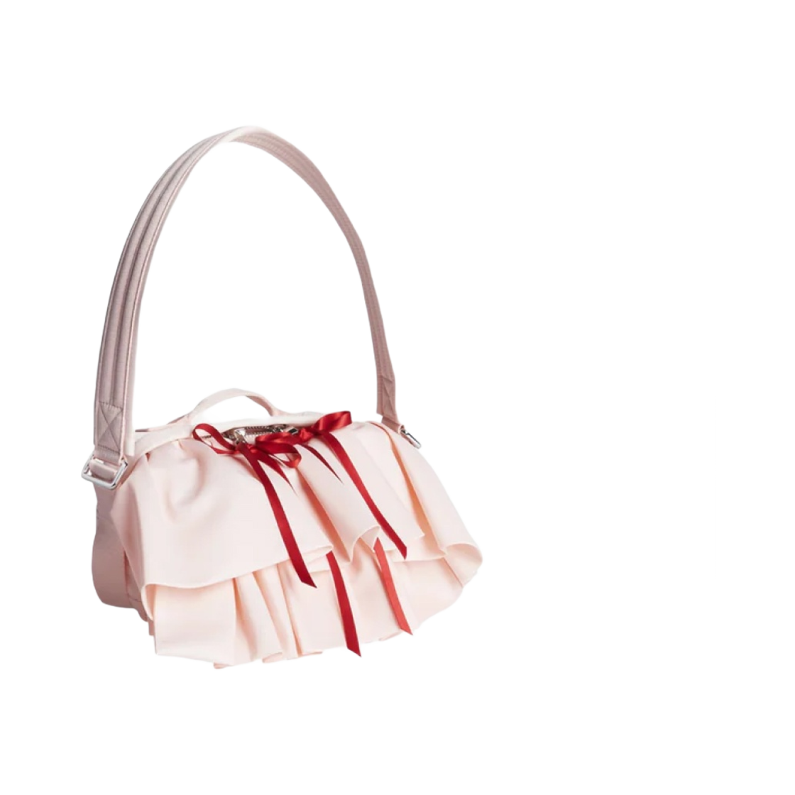 시몬 로샤 프릴 멀티 포켓 크로스바디 백 핑크 레드(Simone Rocha Frilly Multi Pocket Crossbody Bag Pink Red)