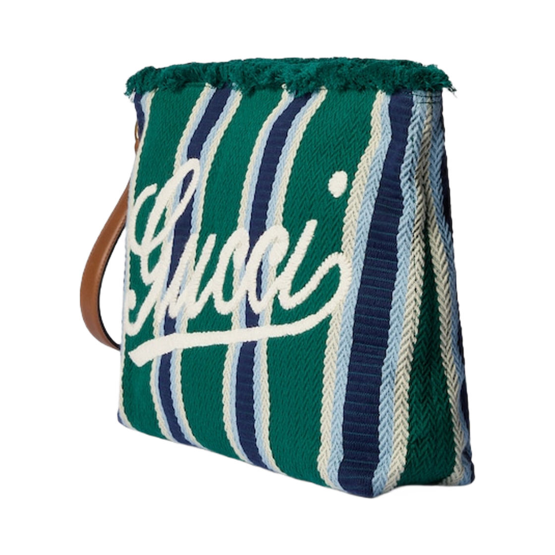 구찌 자수 라지 캔버스 파우치 그린 멀티컬러(Gucci Embroidery Large Canvas Pouch Green Multicolor) - 2