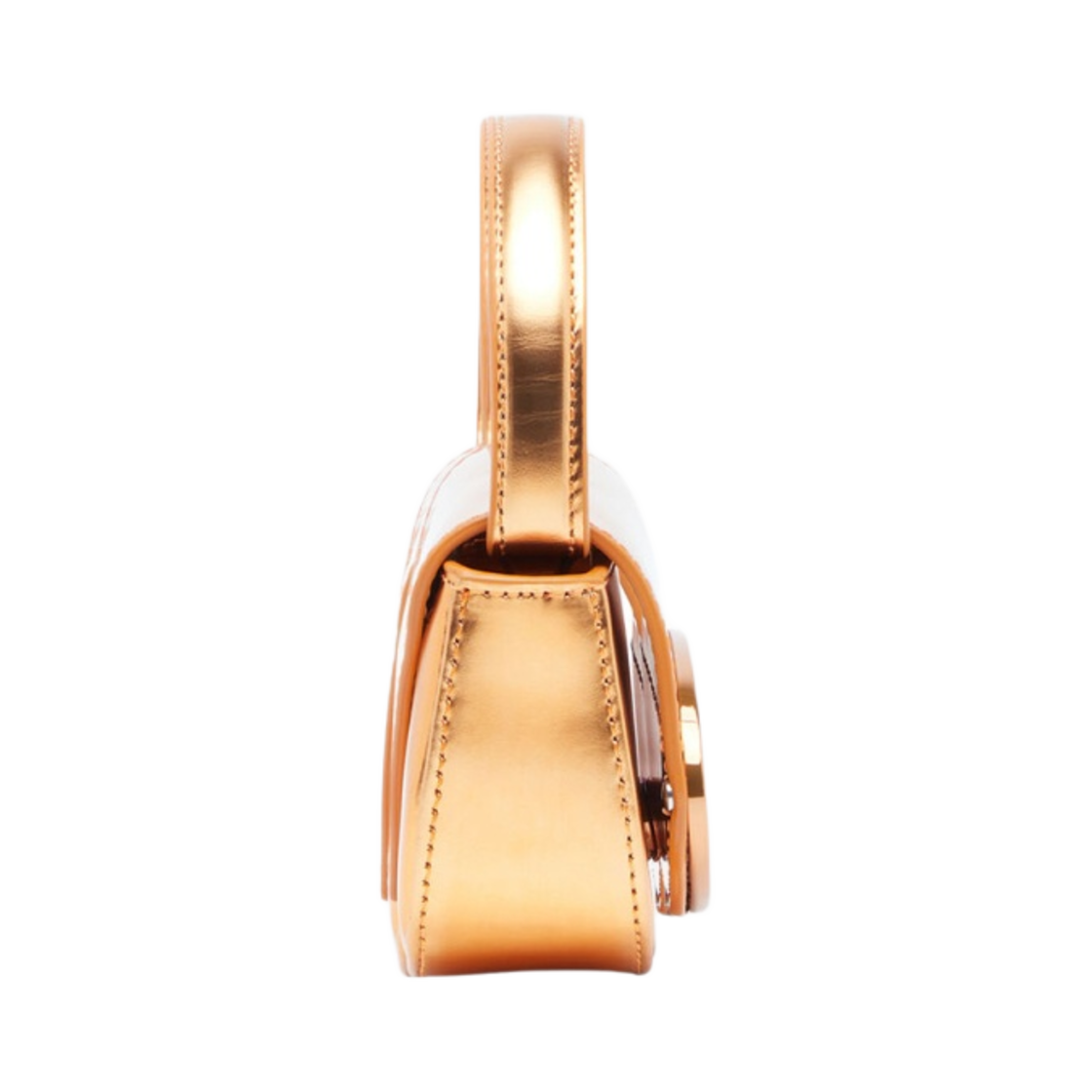 디젤 1DR 미니백 인 미러드 레더 오렌지(Diesel 1DR Mini Bag in Mirrored Leather Orange) - 2
