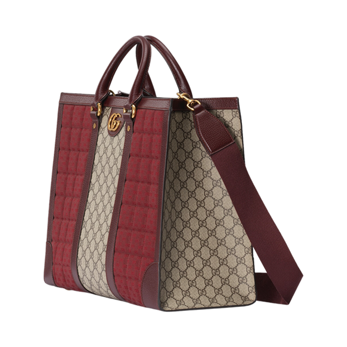 구찌 미니 GG 캔버스 라지 토트백 버건디 GG 캔버스(Gucci Mini GG Canvas Large Tote Bag Burgundy GG Canvas) - 2