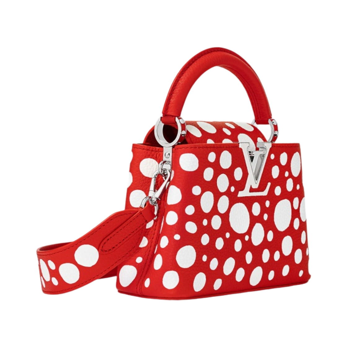 루이비통 x 야요이 쿠사마 카퓌신 미니 레드 화이트(Louis Vuitton x YK Capucines Mini Red White) - 2