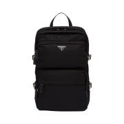 Prada Re-Nylon and Saffiano Leather Backpack Black