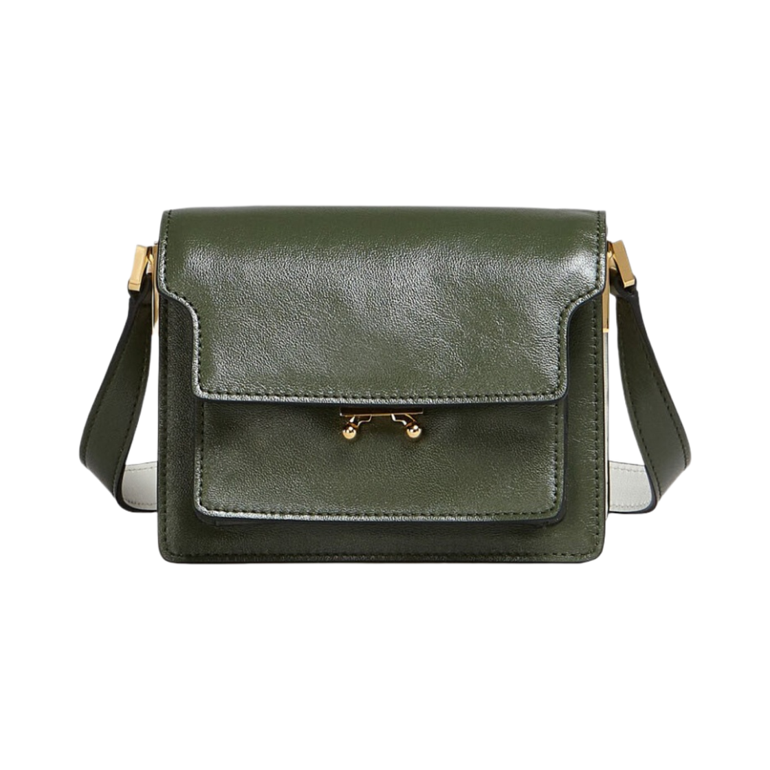 마르니 레더 소프트 미디움 트렁크백 라임 스톤 가제보(Marni Leather Soft Mini Trunk Bag Lime Stone Gazebo) - 1