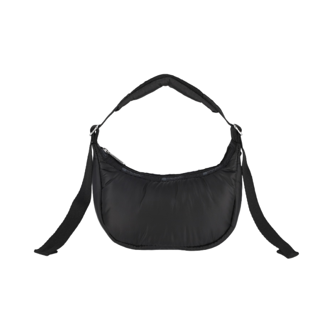 (W) 글로니 x 레스포색 미니 크레센트 호보 미드나잇 느와르((W) Glowny x Lesportsac Mini Crescent Hobo Midnight Noir)