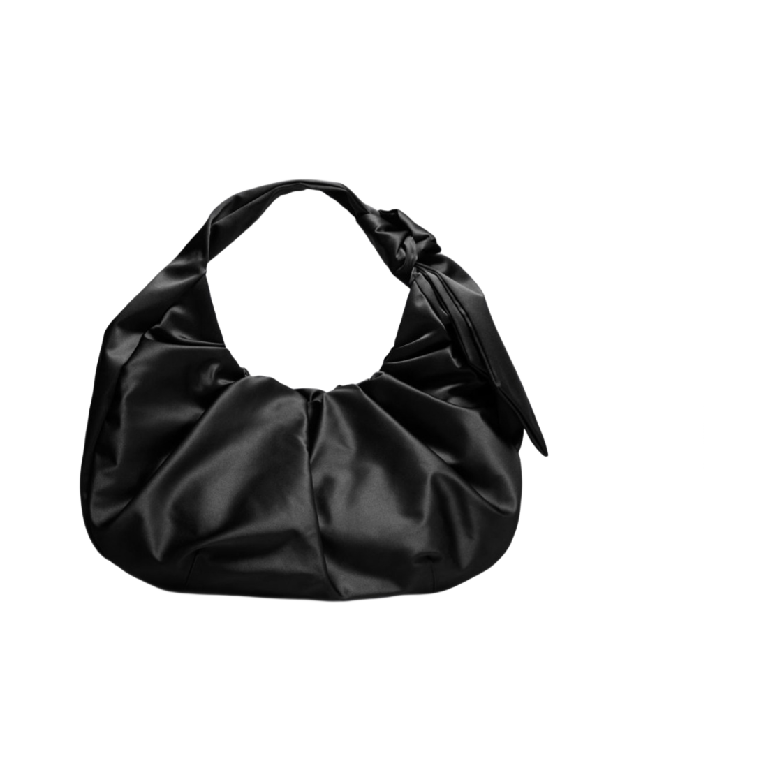앤아더스토리즈 라지 새틴 숄더백 블랙(& Other Stories Large Satin Shoulder Bag Black)