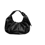 & Other Stories Large Satin Shoulder Bag Black