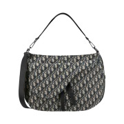 Dior Saddle Soft Bag Beige Black Dior Oblique Jacquard