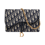 Dior Saddle Pouch Blue Dior Oblique Jacquard