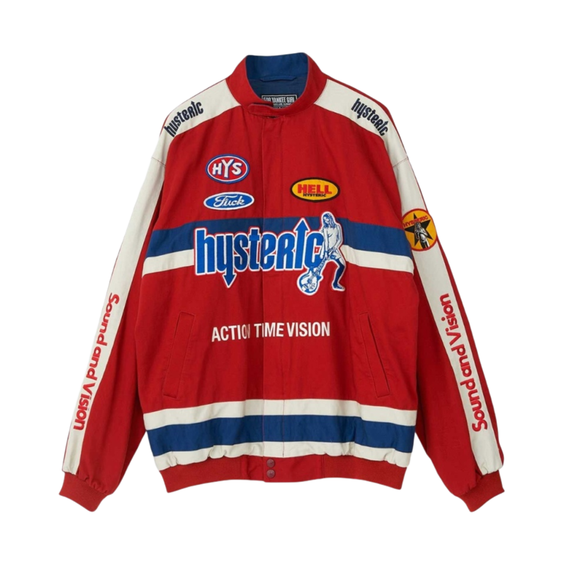 히스테릭 글래머 Hystric 레이싱 피트 크루 자켓 레드(Hysteric Glamour Hystric Racing Pit Crew Jacket Red) - 1