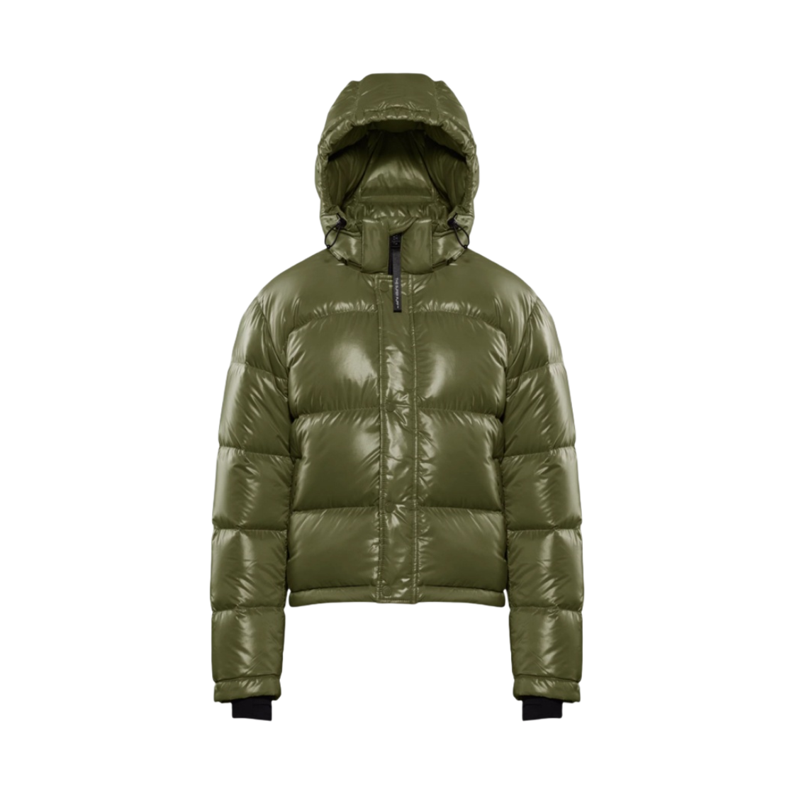 84573 (W) Aritzia The Super Puff Shorty Cropped Goose Down Puffer Jacket Army Green