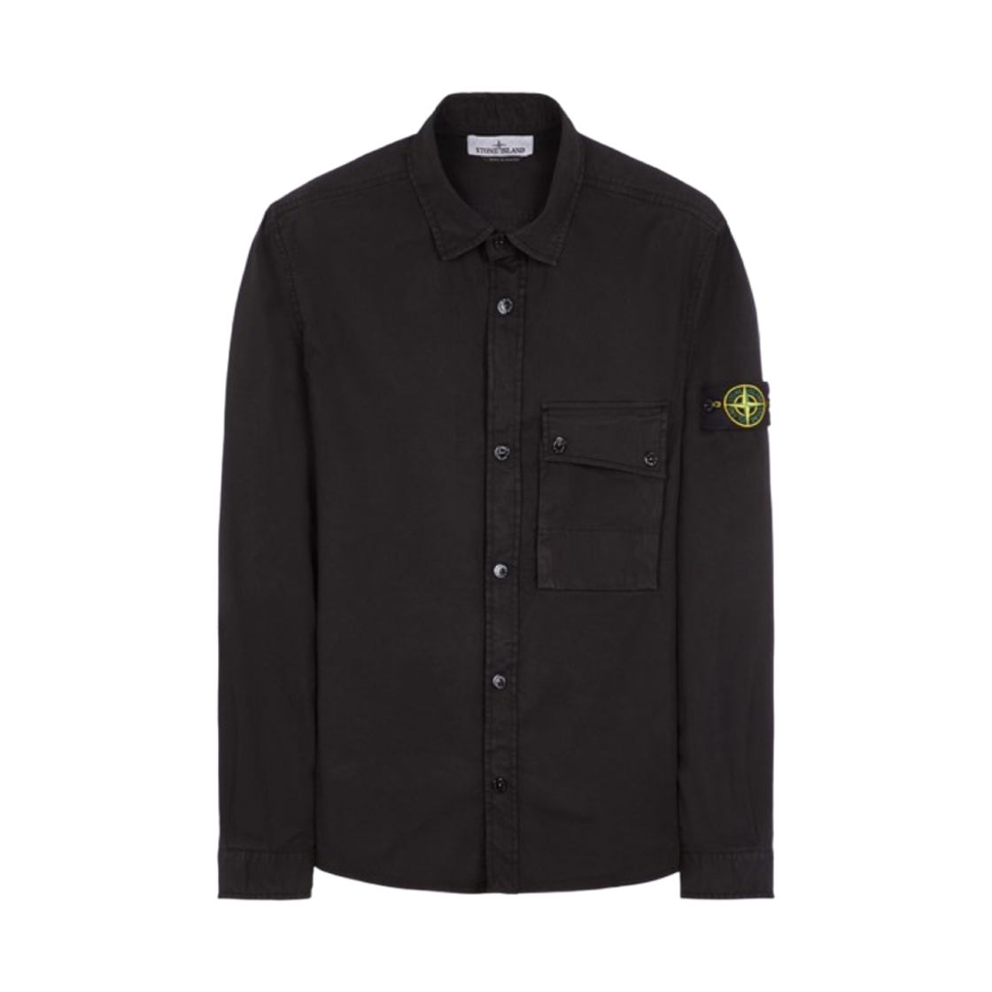 781511610-V0029 Stone Island 11610 Supima Cotton Overshirt Black - 23SS