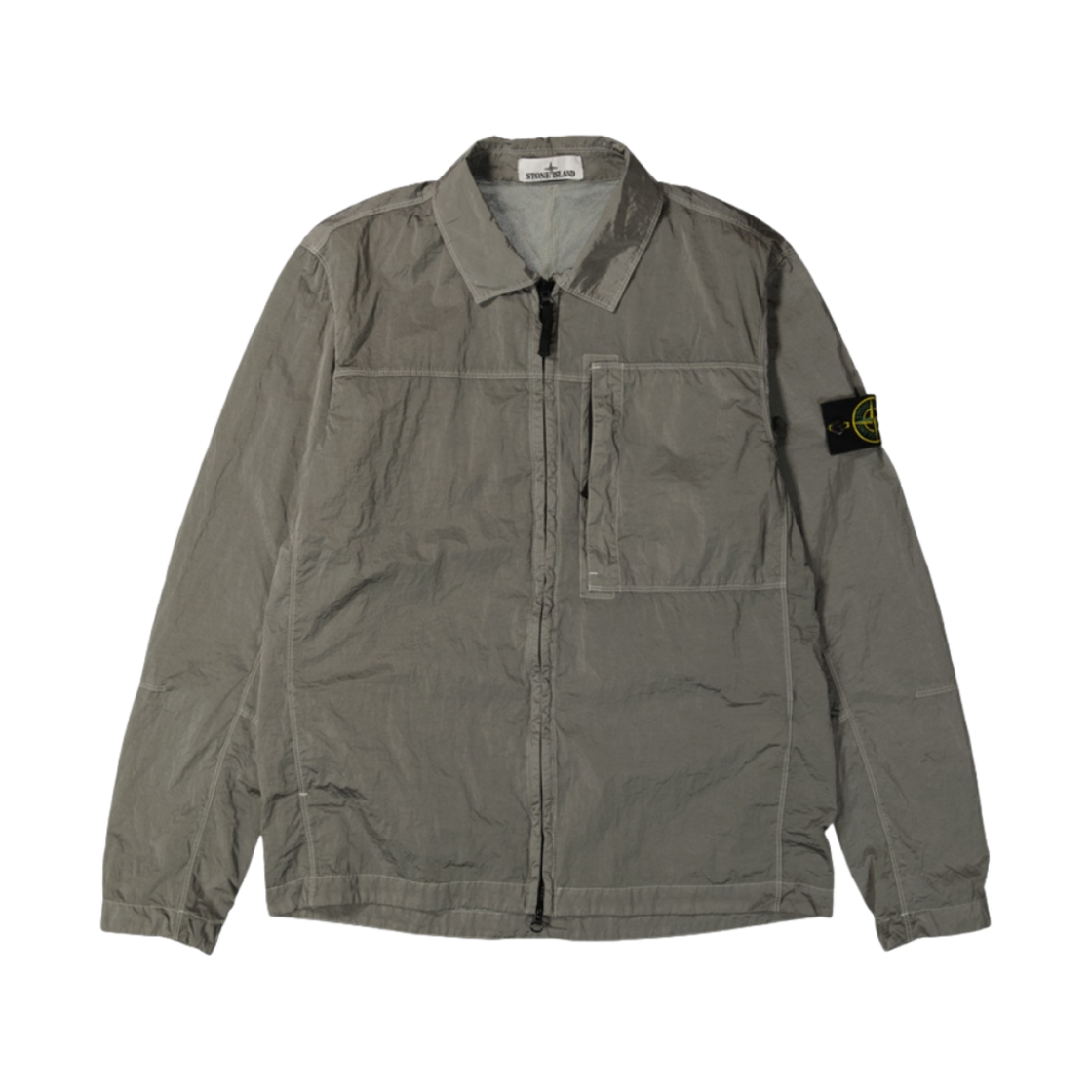 스톤 아일랜드 11819 나일론 메탈 인 에코닐 리제너레이티드 나일론 오버셔츠 그레이 - 24FW(Stone Island 11819 Nylon Metal In Econyl Regenerated Nylon Overshirt Grey - 24FW)