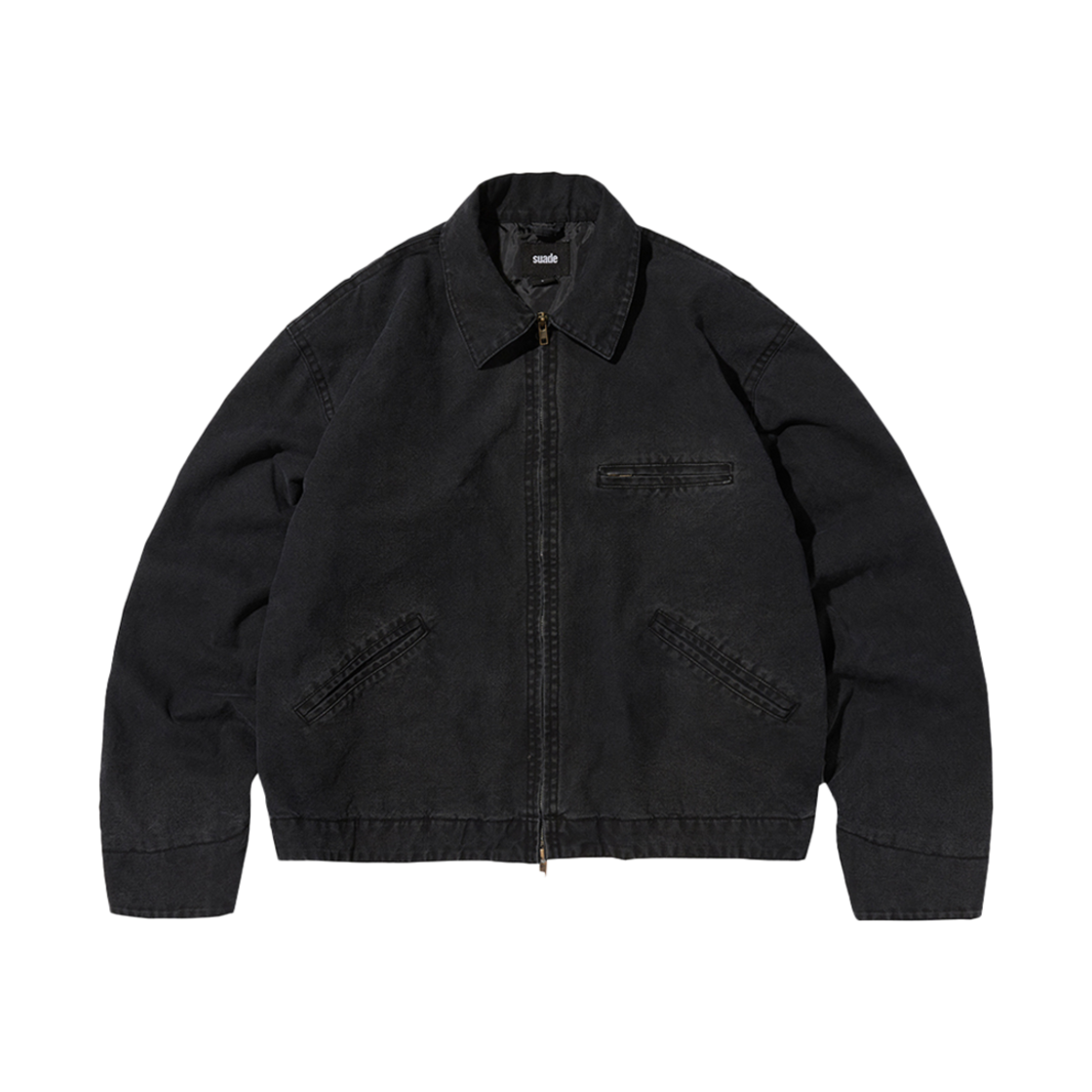 스웨이드 워시드 워크 자켓 블랙(Suade Washed Work Jacket Black)