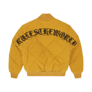 Corteiz Olde English Quilted Bomber Jacket Yellow