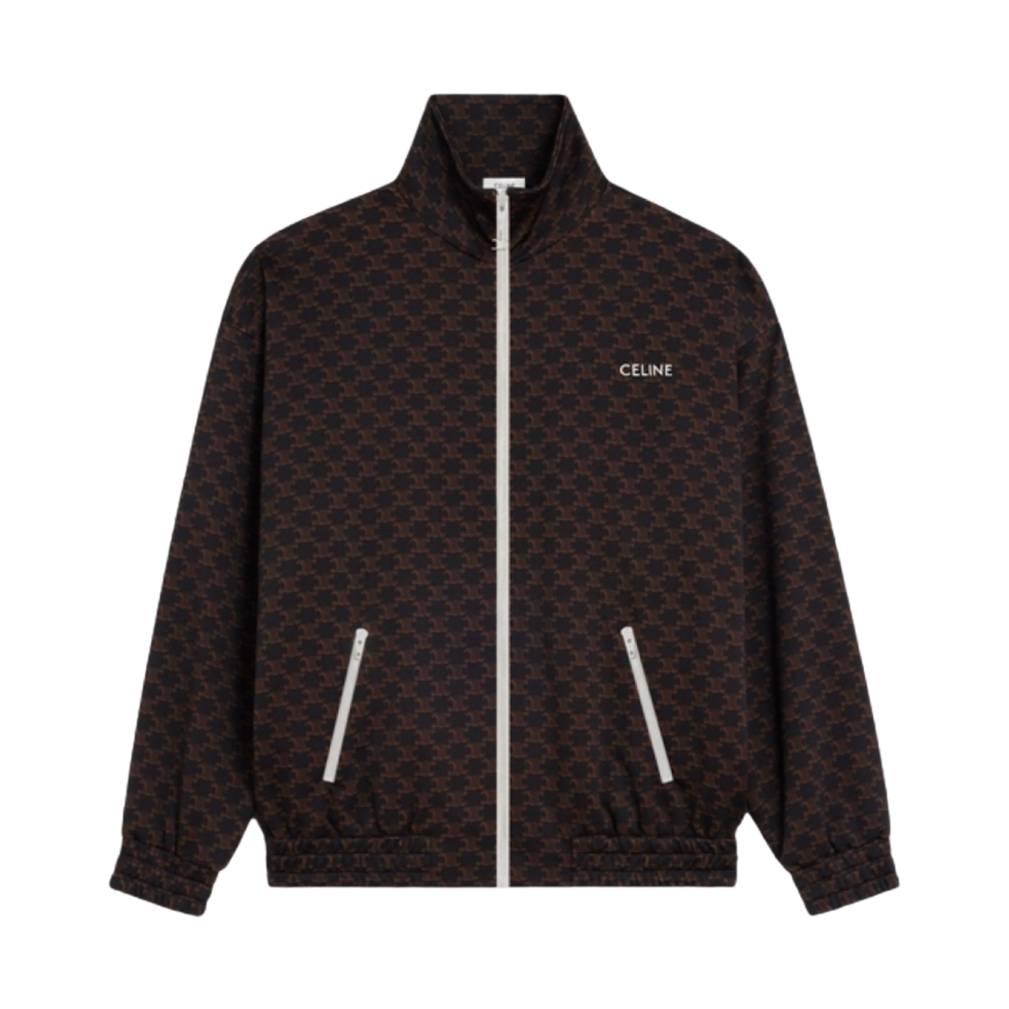 셀린느 모노그램 저지 트랙수트 자켓 블랙 브라운(Celine Tracksuit Jacket in Monogram Jersey Black Brown) - 1