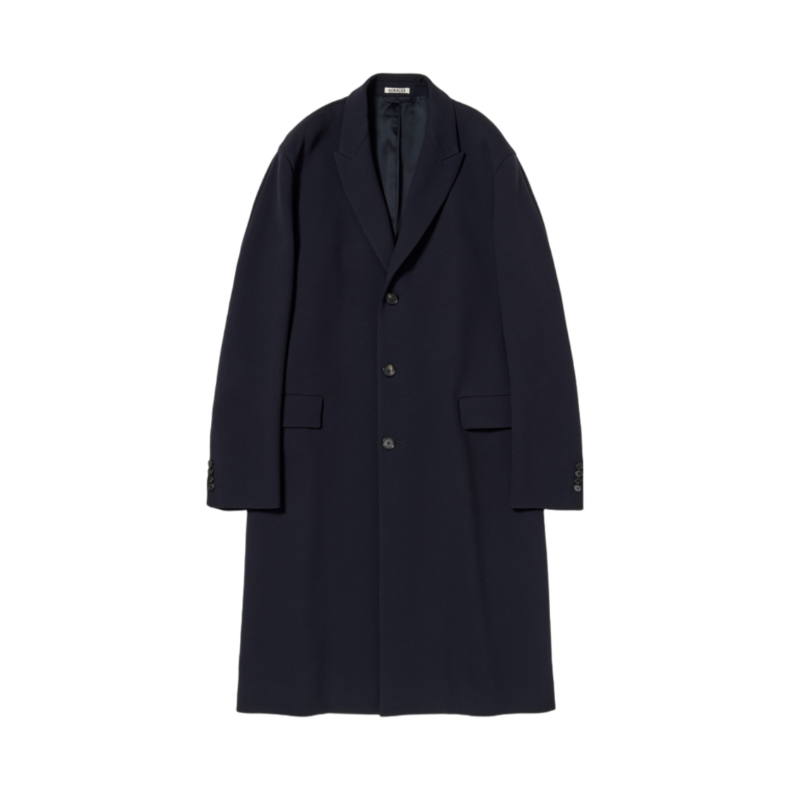 오라리 더블 클로스 하이 카운트 울 체스터필드 코트 다크 네이비 - 24AW(Auralee Double Cloth High Count Wool Chesterfield Coat Dark Navy - 24AW)