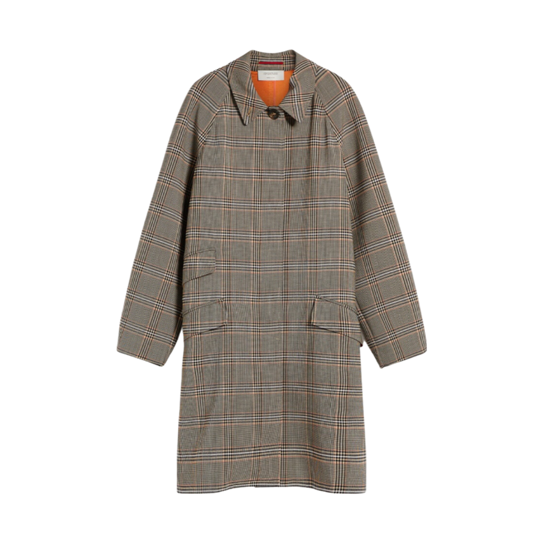 (W) 막스마라 스포츠맥스 바사이오 글렌 플레이드 더스터 코트 카멜((W) Max Mara Sportmax Vasaio Glen Plaid Duster Coat Camel) - 1