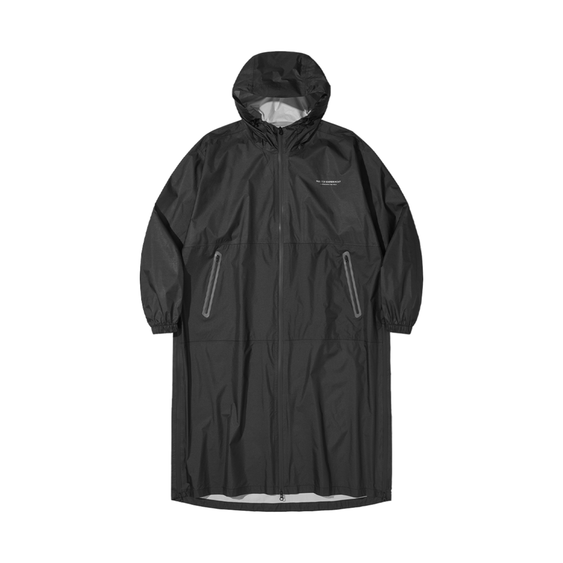WBESCT001BK Welter Experiment Reflective 3D Line Rain Coat Black