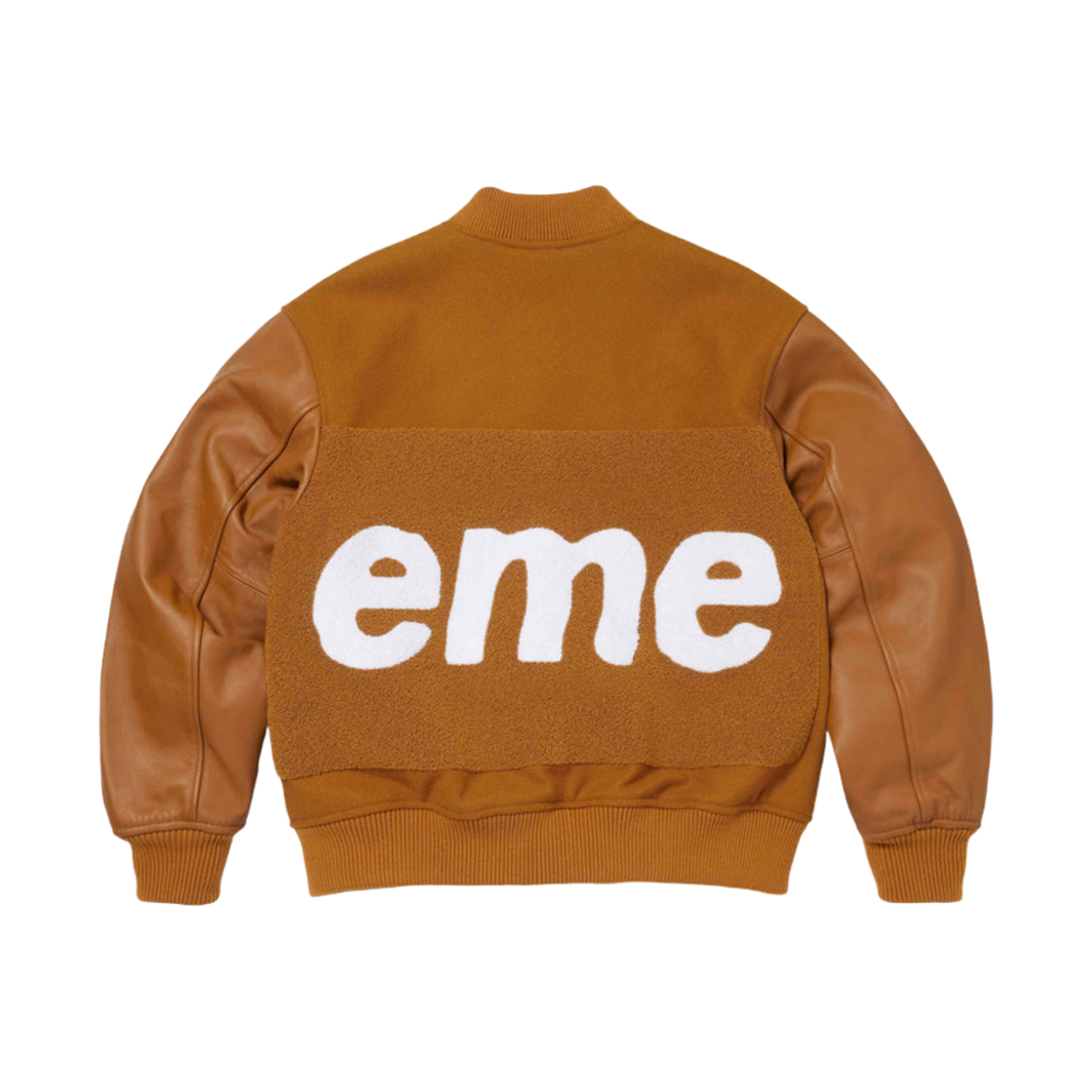 슈프림 빅 로고 샤닐 바시티 자켓 머스타드 - 24SS(Supreme Big Logo Chenille Varsity Jacket Mustard - 24SS) - 3