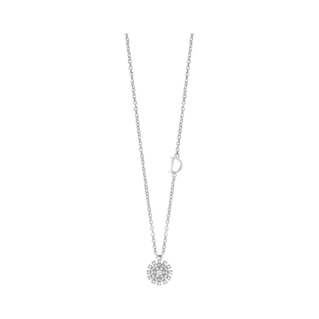 다미아니 마르게리타 다이아몬드 8mm 네클리스 화이트 골드(Damiani Margherita Diamonds 8mm Necklace White Gold)