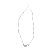 BORN TO WIN Surgical B Logo Necklace Silver