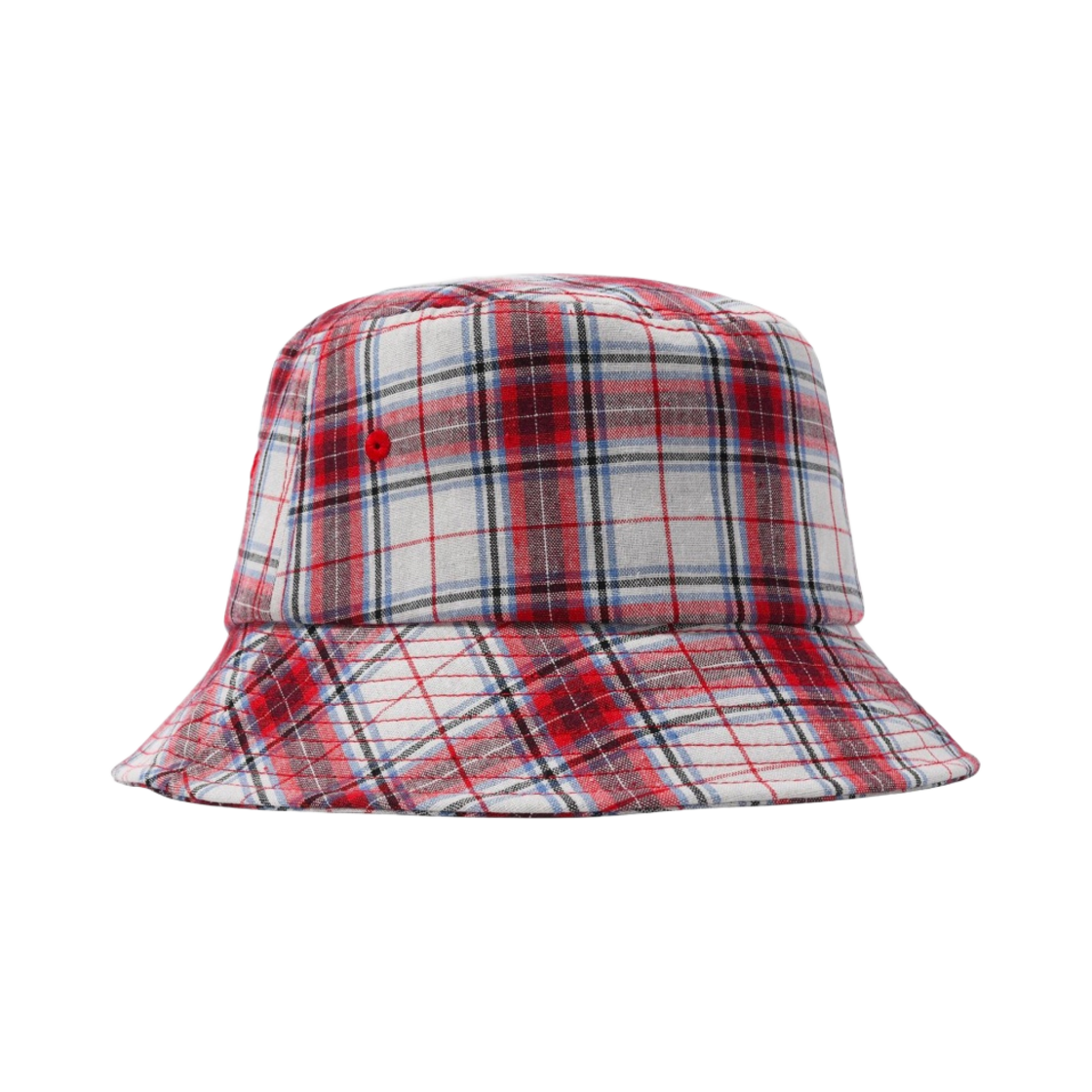 스투시 마드라스 플래드 빅 로고 버킷햇 레드(Stussy Madras Plaid Big Logo Bucket Hat Red) - 2