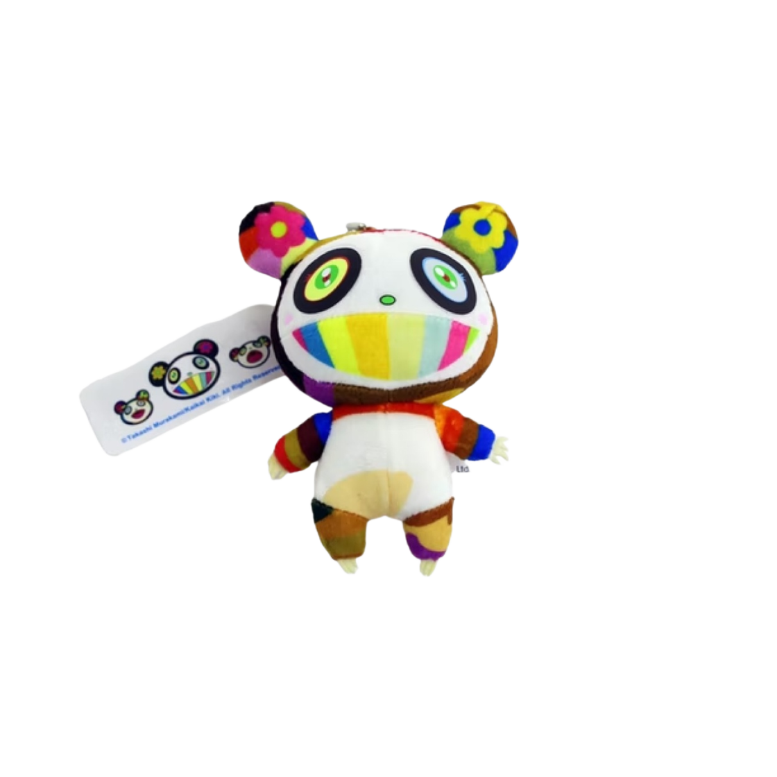 카이카이키키 미니 판다 플러시 키체인 레인보우 마우스(Kaikai Kiki Mini Panda Plush Keychain Rainbow Mouth)