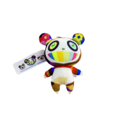 Kaikai Kiki Mini Panda Plush Keychain Rainbow Mouth