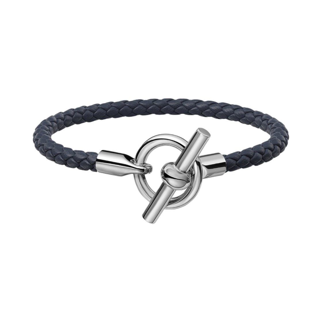 에르메스 글레난 브레이슬릿 카프스킨 팔라듐 하드웨어 & 블루 인디고