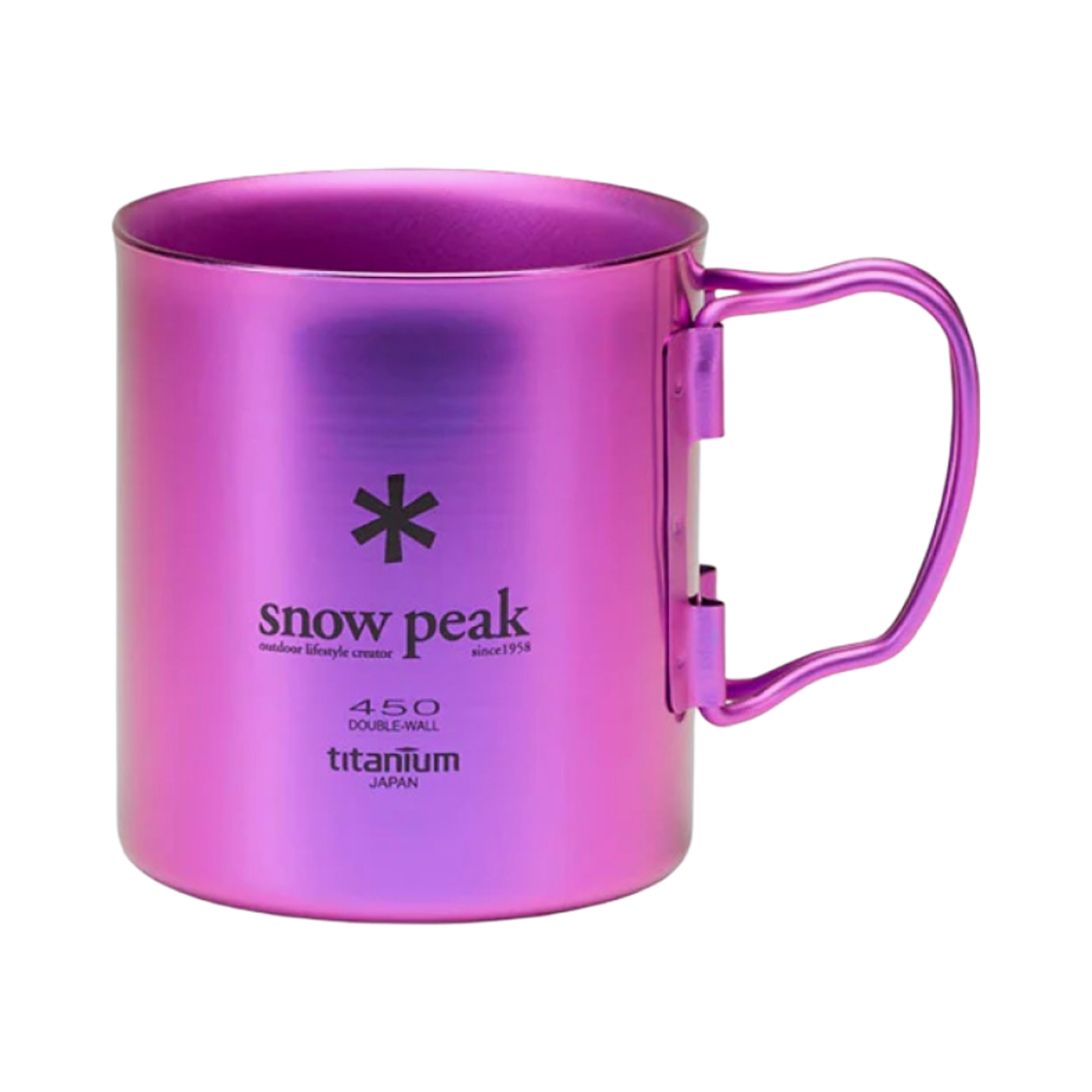 MG-053PR-US Snow Peak Titanium Double Wall Mug 450 Purple
