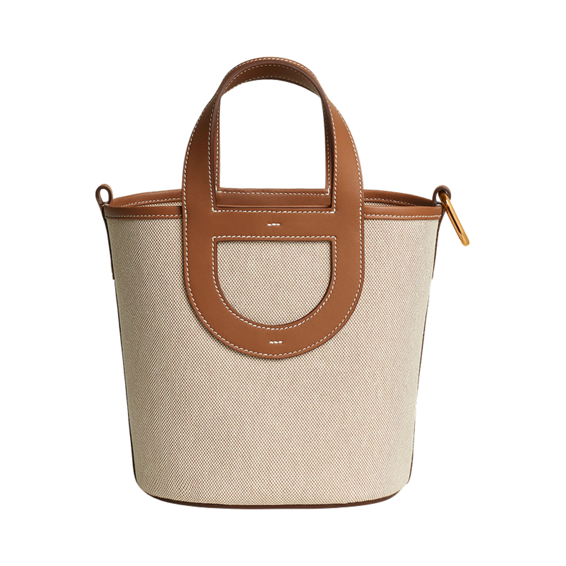 에르메스 인 더 루프 18 백 H 캔버스 스위프트 카프스킨 & 골드 하드웨어 에크류 베쥬 골드(Hermes In The Loop 18 Bag H Canvas Swift Calfskin & Gold Ecru Beige Gold) - 1