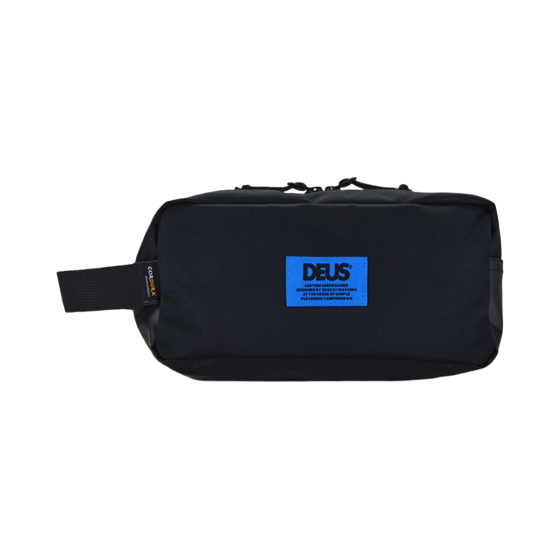 데우스 엑스 마키나 x 헤비 레져 쇼어라인 워시 백 블랙(Deus Ex Machina x Heavy Leisure Shoreline Wash Bag Black)