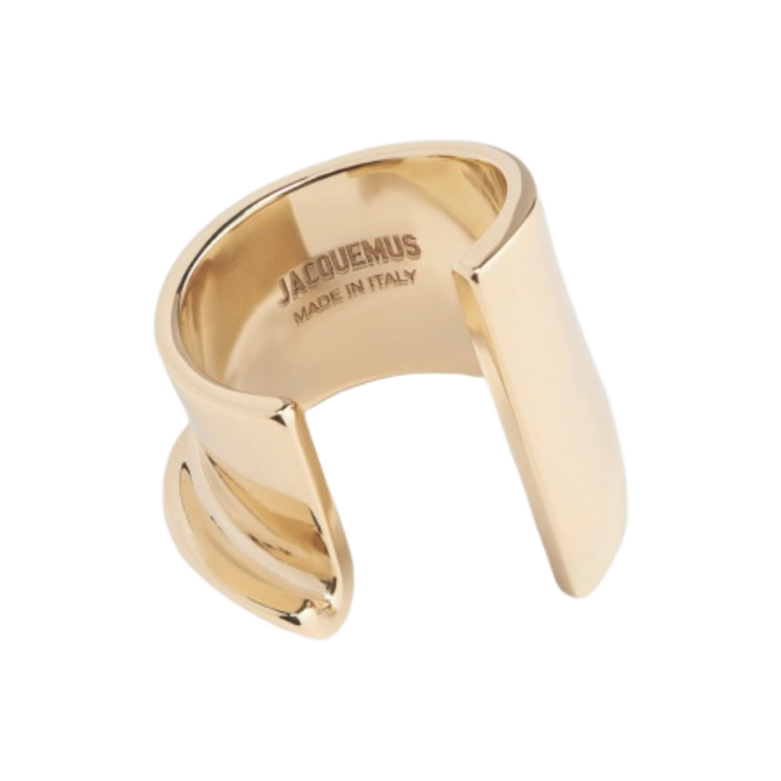 (W) 자크뮈스 라 바그 J 스컬프티드 J 링 라이트 골드((W) Jacquemus La Bague J Sculpted J” Ring Light Gold) - 1