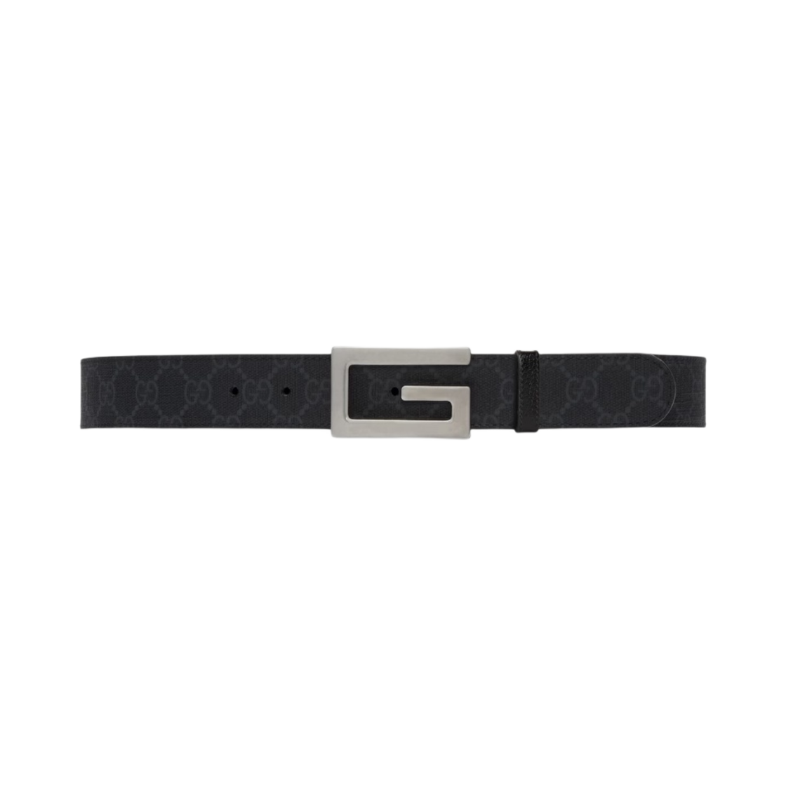 626974-K9GSN-1000 Gucci Reversible Belt with Square G Buckle Black GG Supreme
