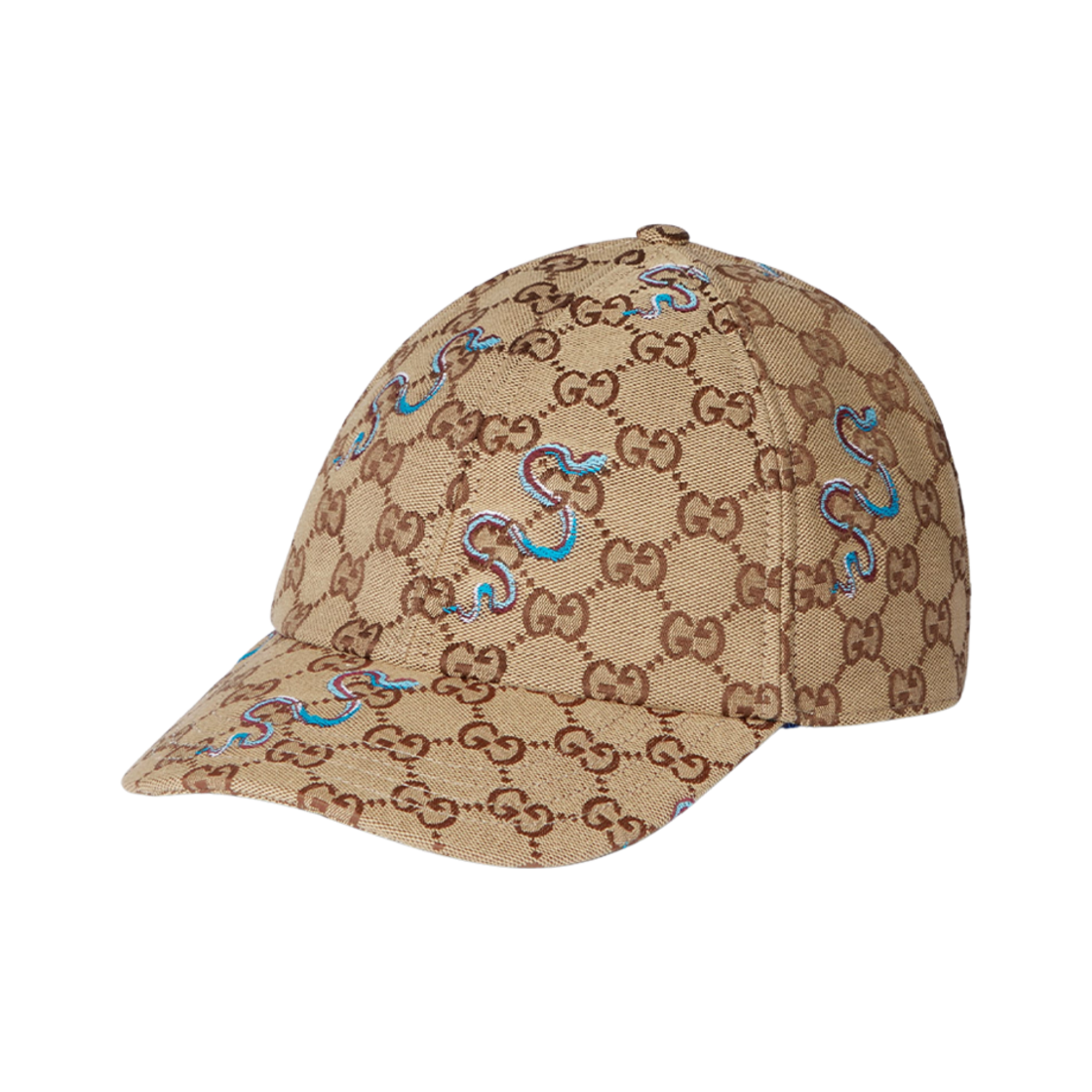 구찌 자수 GG 캔버스 베이스볼 햇 카멜 다크 브라운(Gucci Embroidered GG Canvas Baseball Hat Camel Dark Brown) - 1