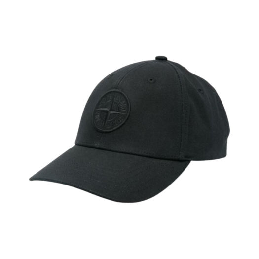 811599661-A0029 Stone Island 99661 Cotton Rep 6-Panel Cap Black - 24FW